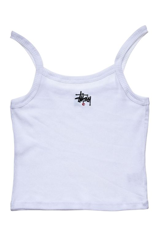 Stussy Womens Graffiti Rib Singlets White - AYPSW1284